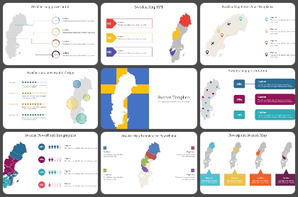 Sweden Map Powerpoint Templates